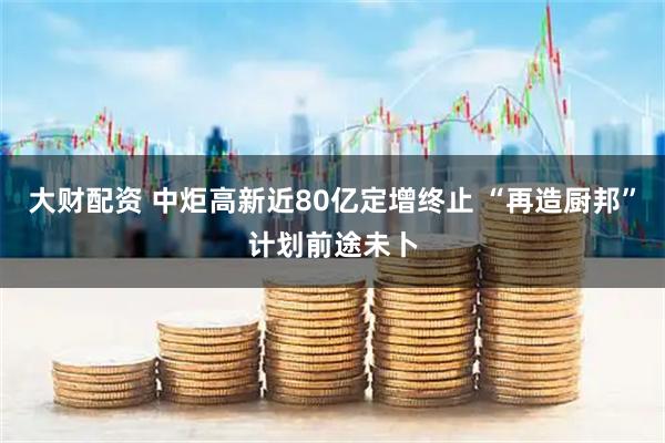 大财配资 中炬高新近80亿定增终止 “再造厨邦”计划前途未卜