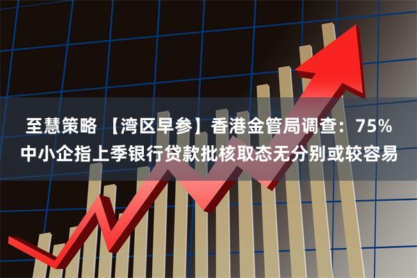 至慧策略 【湾区早参】香港金管局调查：75%中小企指上季银行贷款批核取态无分别或较容易